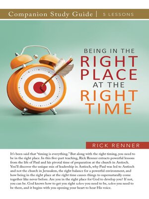 cover image of Being in the Right Place at the Right Time Study Guide